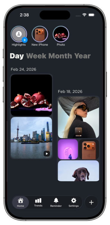 Reflekt timeline screenshot
