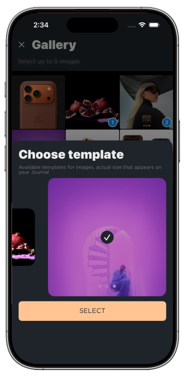 Reflekt templates screenshot